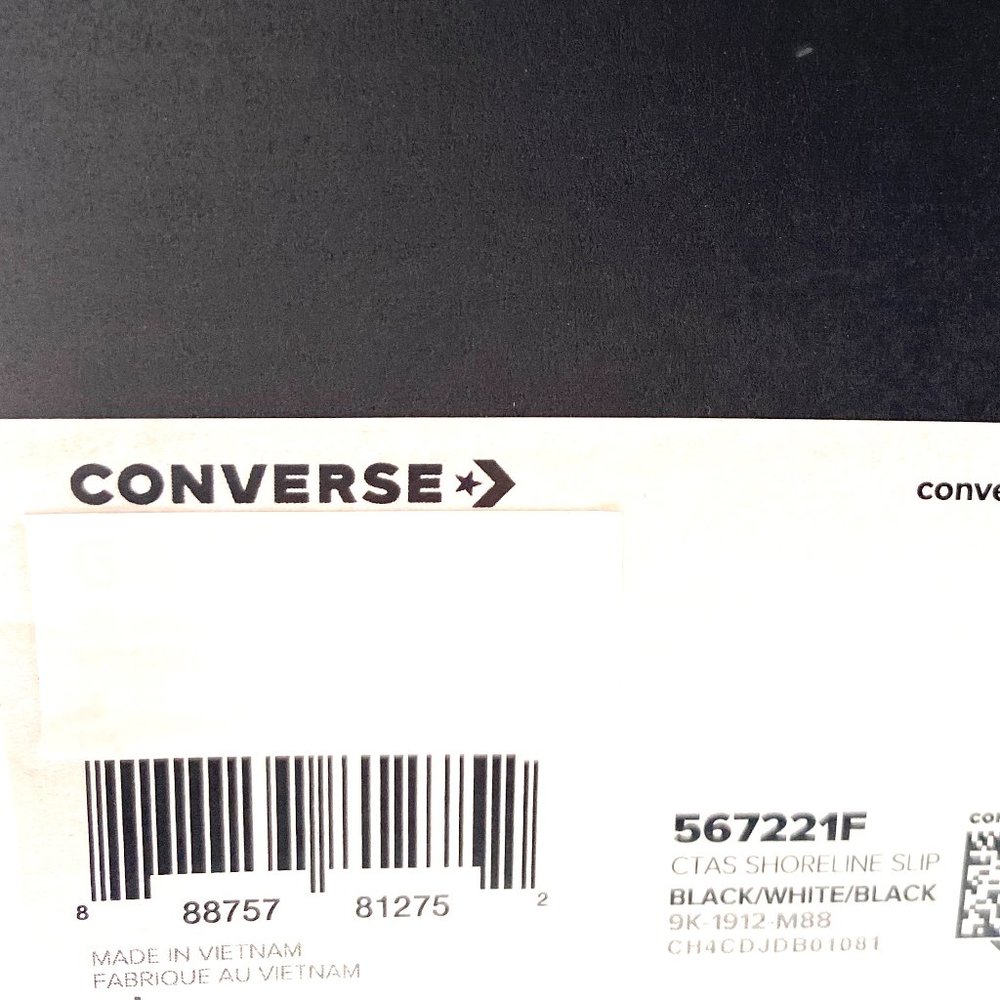 Converse Womens Size 6 CTAS Shoreline Slip On Gray White Canvas Sneakers 567221F - Picture 8 of 9